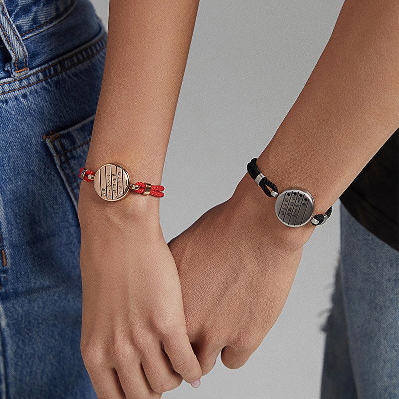 Love letter Smart Bracelets Set for Two(Black+Red) - Circle and Luck Company