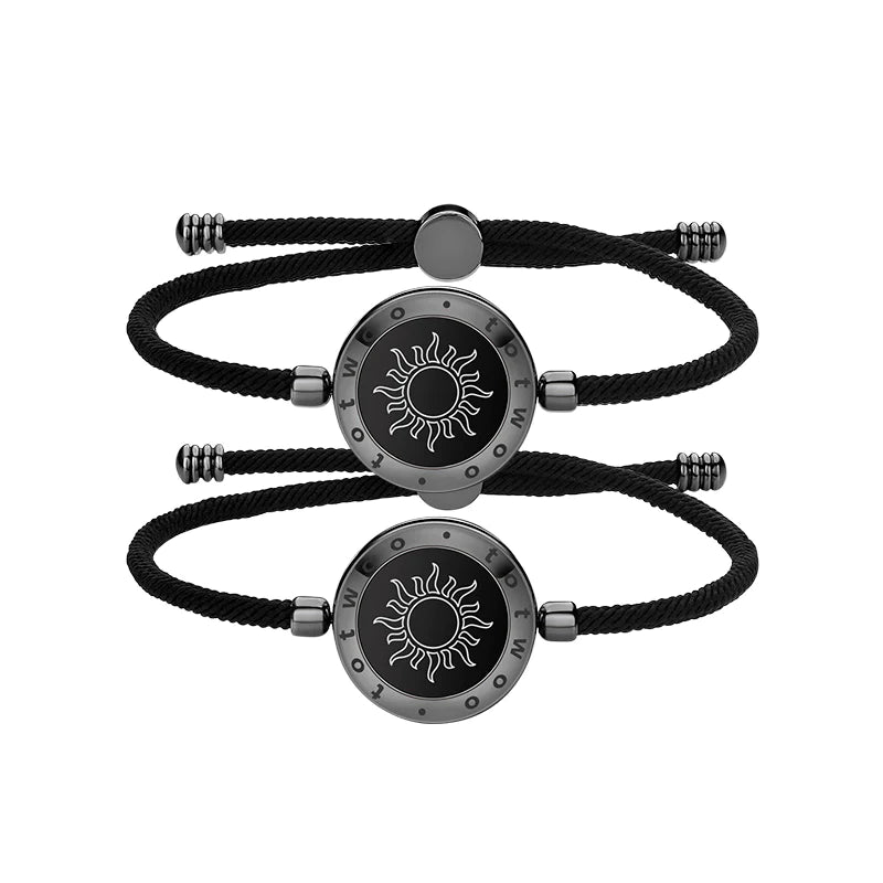 Sun&amp;Sun Smart Vibration Bracelets with Milan Rope(Black+Black) - Circle and Luck Company