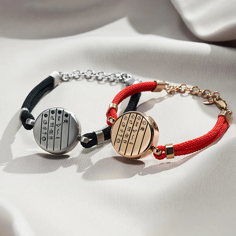Love letter Smart Bracelets Set for Two(Black+Red) - Circle and Luck Company