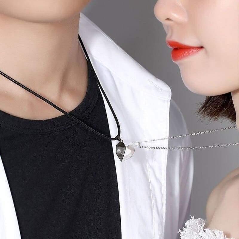 Heart Magnetic Couple Necklaces  (2 Necklaces) - Circle and Luck Company