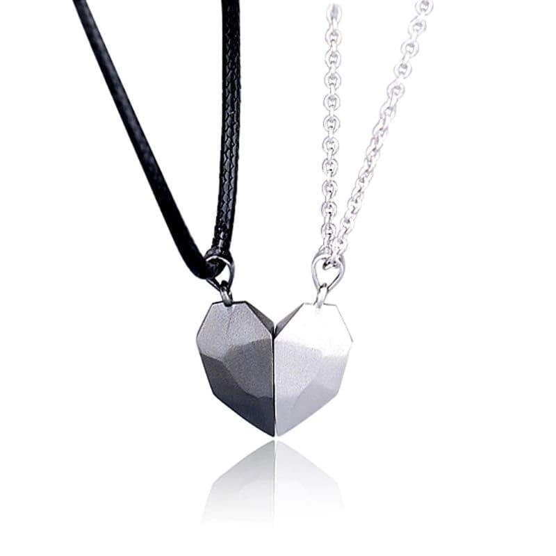 Heart Magnetic Couple Necklaces  (2 Necklaces) - Circle and Luck Company