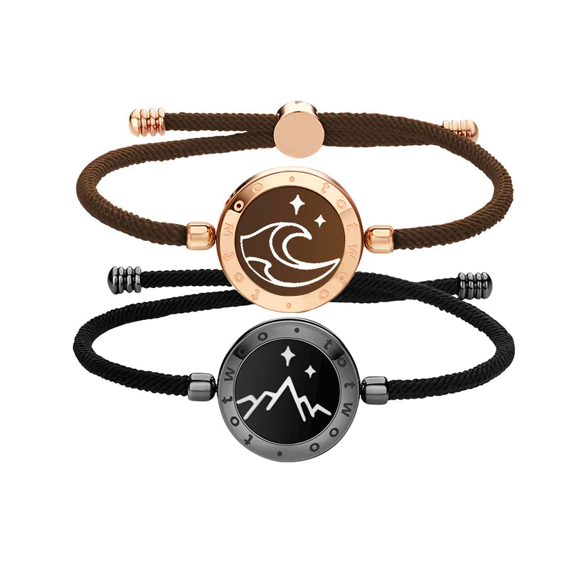 Mountain&Sea Smart Vibration Bracelets with Milan Rope(Black+Brown) - Circle and Luck Company