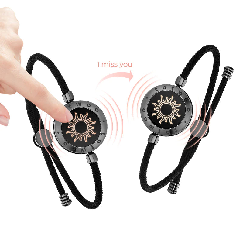 Sun&amp;Sun Smart Vibration Bracelets with Milan Rope(Black+Black) - Circle and Luck Company